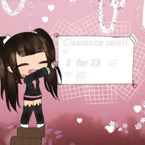 Clearance sale 5 items for $25